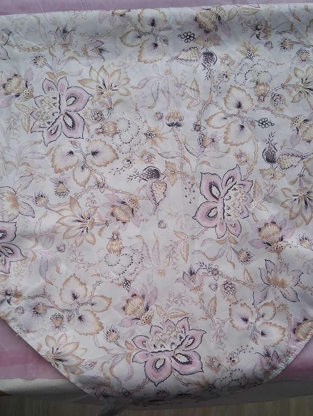 Floral SCARF Pink and Cream